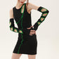 Contrast cut out dress for women