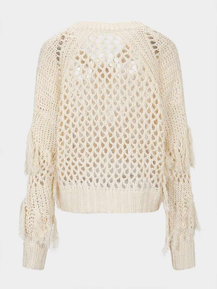 Braided Fringe Sweater