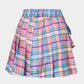Pink Retro Kooky Check Pleated Skirt
