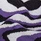 Water Ripple Print Contrast Color Woolen Top