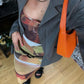 printed suspender dress, female slim waist, European and American style, hot girl, buttock skirt, female short skirt