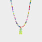 Colorful Beads Bear Necklace