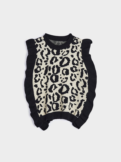 Wave Selvedge Leopard Sweater