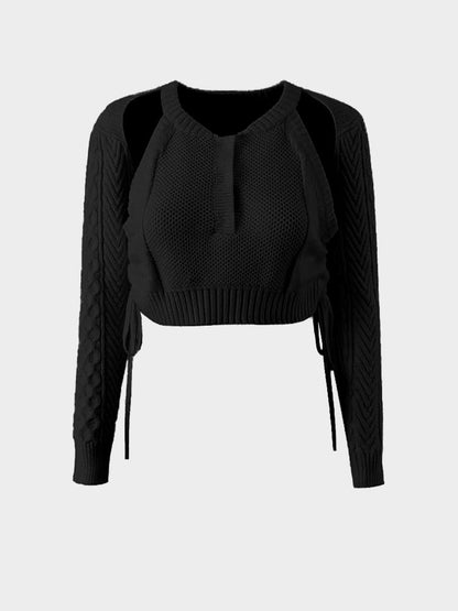 Strapless Off-shoulder One-piece Sweater