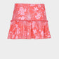 Red Retro Stitching Skirt