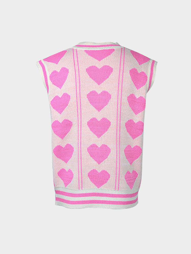 Pink Love Knitted Vest