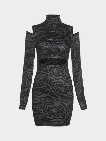 Hierarchical Hollow - Sexy Pattern Cutout Dress