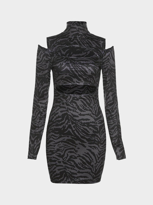 Hierarchical Hollow - Sexy Pattern Cutout Dress