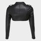 Motorcycle Zipper Metal Buckle Leather Jacket Cut Short Jacket