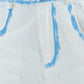 White Denim Spray Painting Stroke Jeans
