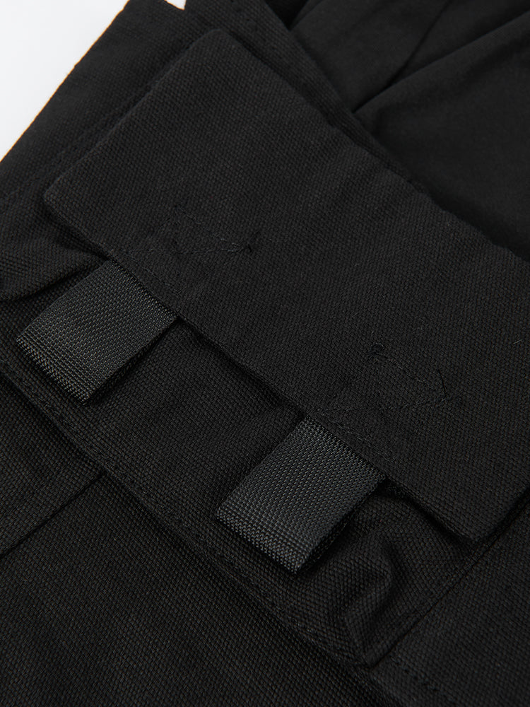 Mesh Stitching Velcro Waist Functional Top