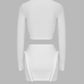 Slim Long Sleeve Three-dimensional Short Skirt Suit