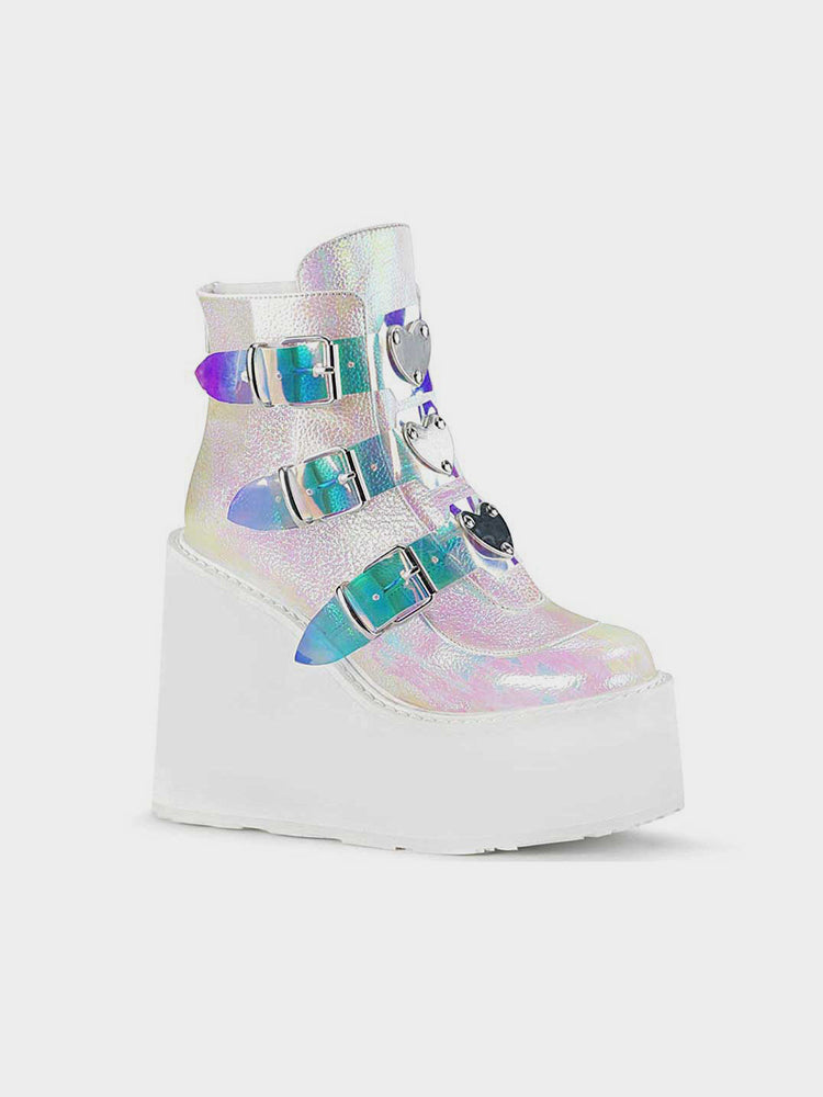 Personalized Colorful Platform Wedge Heel Boot