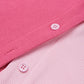 Pink Stitching Contrast Tight-Fitting Cardigan T-Shirt