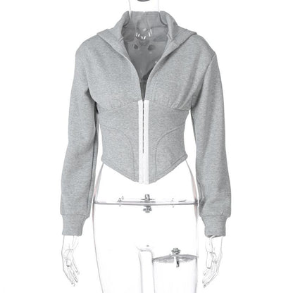 Hot Selling Long Sleeve Cardigan Hooded Slim Waist Sweater Women's Clothing
