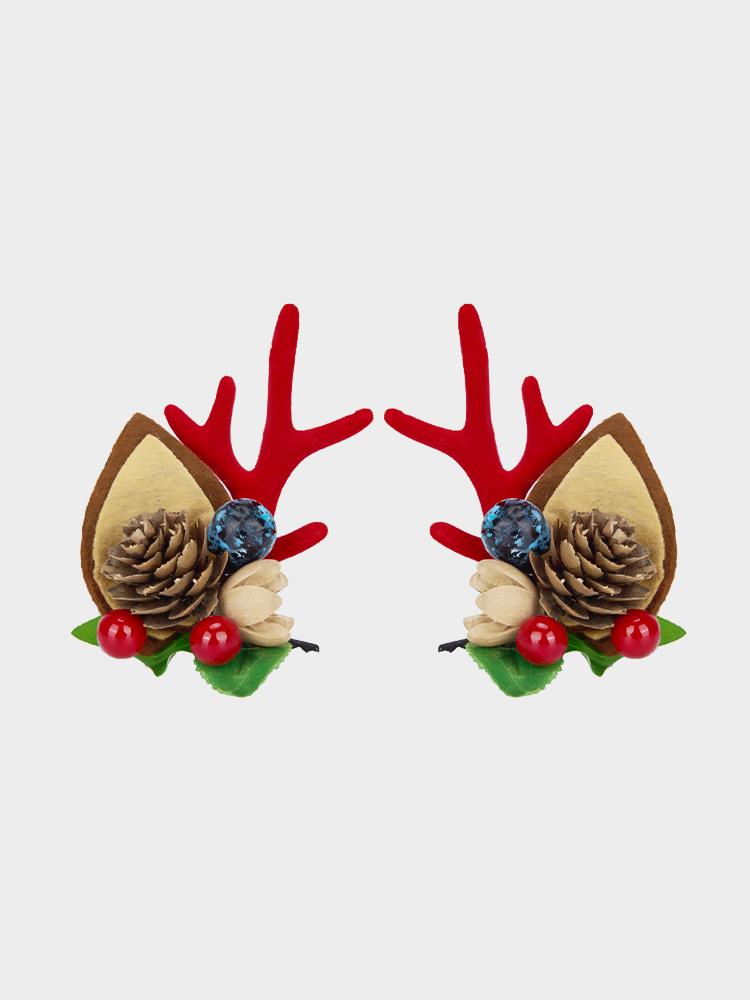 Christmas Series-Pine Cone Antler Hairpin