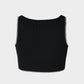 Scoop Neck Pin Slim-fit Navel-bearing Bottoming Vest