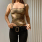 New pullover sling sleeveless mesh print casual European and American women's top vest
