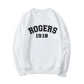 Spring And Autumn New Long-Sleeved Round Neck Sweater Y2K Rogers 1918 Print Trend Street Harajuku Loose Pullover