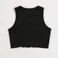 Women's Y2K Cool Sleeveless Round Neck Tank Top HAWAII Word Graphi Print Short Vest Tee Cool Street Fashion Women Clot