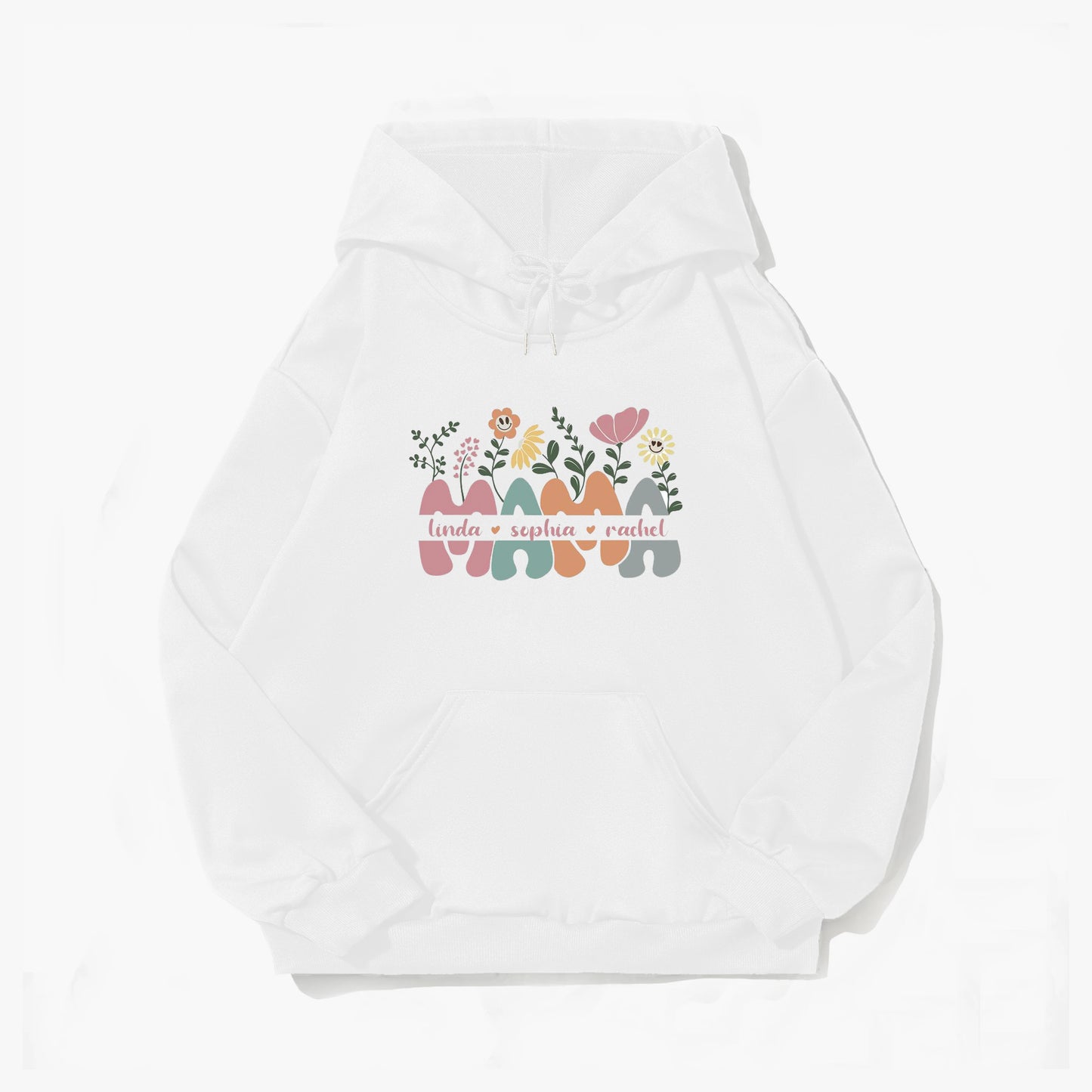 Women's Casual MAMA Letter Print Hoodie Fashionable Long Sleeve Hooded Sweatshirt Fashionable Pullover Hoodie with Pockets