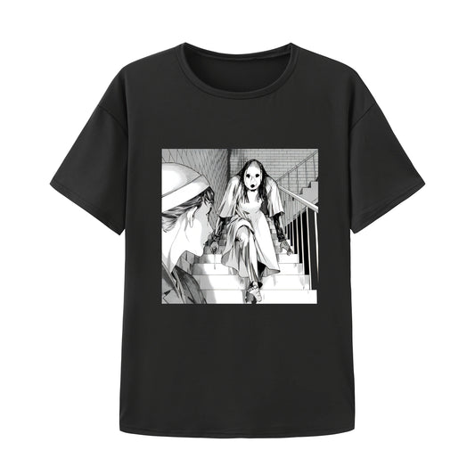 Junji Ito Anime Horror Comics Japan Horror T-shirt Vintage Short Sleeve Clothing Cotton T-shirt Printed T-shirt