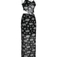 Women's New Suspender Waist Hollow Pattern Printing Y2K Body-fitting Sexy Bag Hip Beach Party Ankle Dress