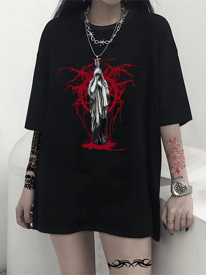 Punk Harajuku Dark Gothic Short Sleeve Top T-Shirt