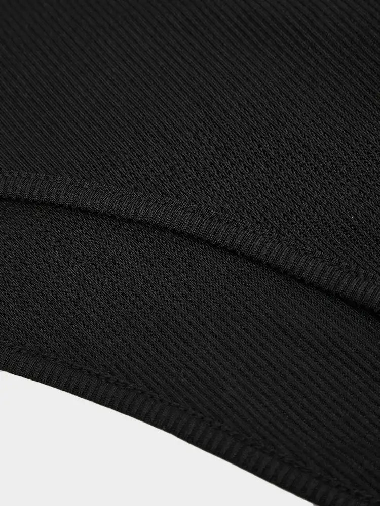 Women's Summer Halter Neck Y2K Solid Color Elegant Hollow Design Mesh Stitching Sports Breathable One-piece Bodysuit