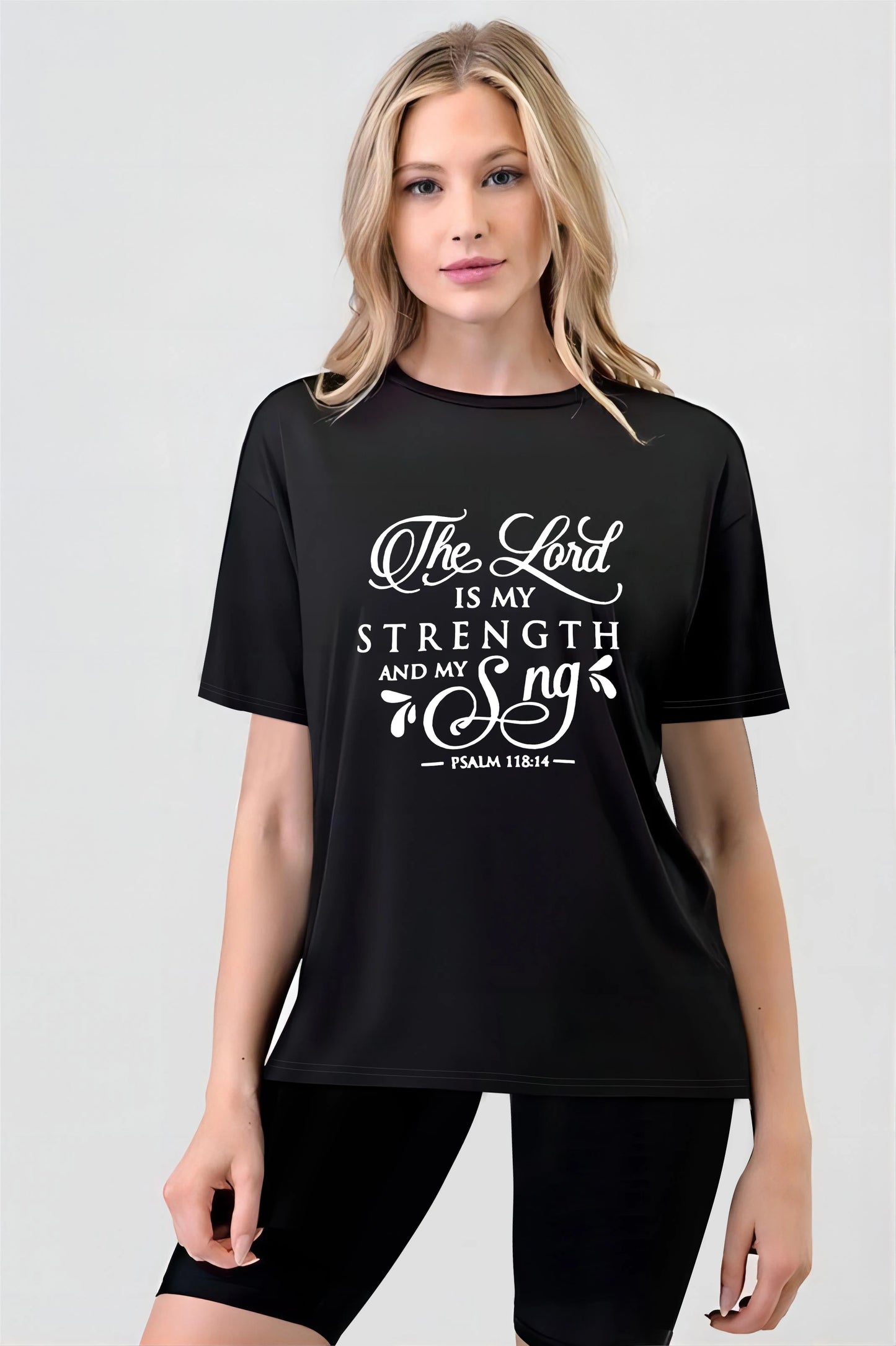 The Lord Is My Strength My Song Christian Casual T-Shirt