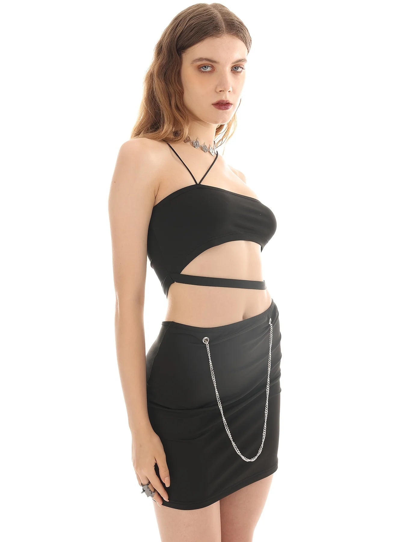  Summer Spring Women's Sexy Y2K Crop Tops Sleeveless Cami Plunge Tank Black Vest Tube Top