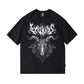 EKHLAS tattoo artist Arcs co-branded tattoo dark sheep head gothic rock short-sleeved T-shirt