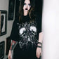 EKHLAS tattoo artist Arcs co-branded tattoo dark double-headed skull rock short-sleeved T-shirt