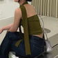 Women's Summer Temperament Pure Color Advanced Fashion Slim Tube Top Plus Design Bib Trendy Street Style Vest