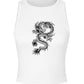 2024 Dragon Print Cropped Top Fashion Vest