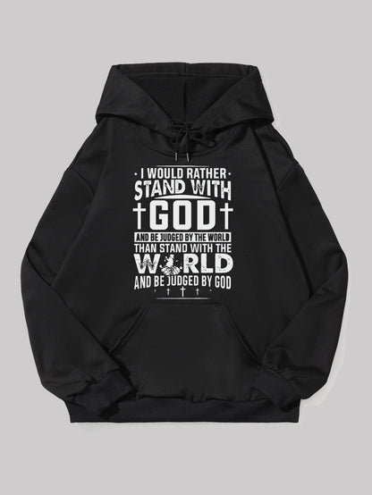I would rather stand with God and be judged by world Christian hoodie