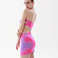 New fashion senior tie-dye waist hollowed out sleeveless intimate Fanny pack buttock mini dres