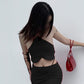 2022 European and American Fashion Personality Street Trend Spice Girls Irregular Love Open Strap Vest
