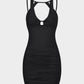 Summer Spring Women's Y2K Black Sexy Hollow Backless Corset Mini Dress