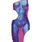 2023 Oblique Shoulder Irregular Hollow-out Thermal Positioning Letter Printing Dress Women
